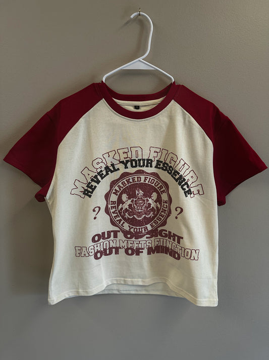Burgundy veil tee